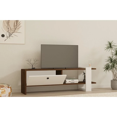 TV szekrény Gaye - Walnut, White