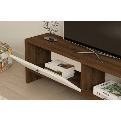 TV szekrény Gaye - Walnut, White