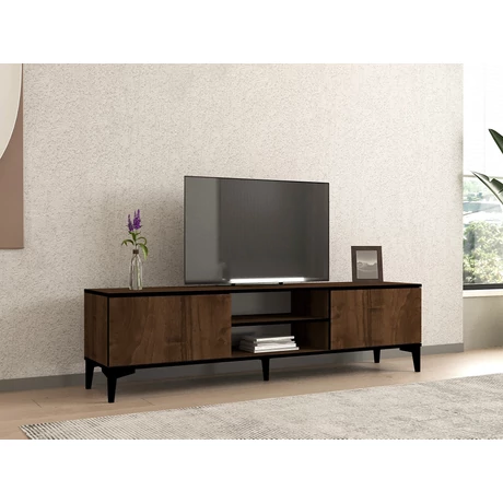 TV szekrény Erem - Walnut, Black