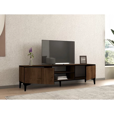 TV szekrény Erem - Walnut, Black