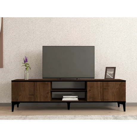 TV szekrény Erem - Walnut, Black