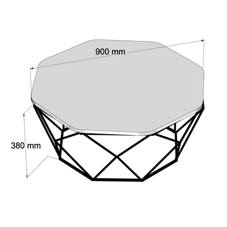 Dohányzóasztal Diamond - Walnut