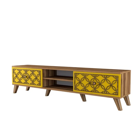 TV szekrény Class - Walnut, Yellow
