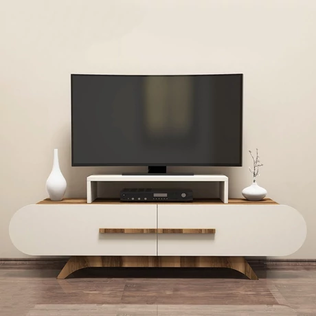 TV szekrény Rose - Diós, Krém