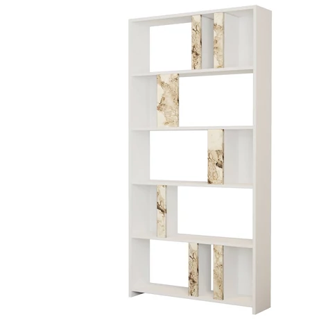 Könyvespolc Lima - Fehér Marble