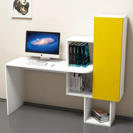 Íróasztal Açelya - White, Yellow