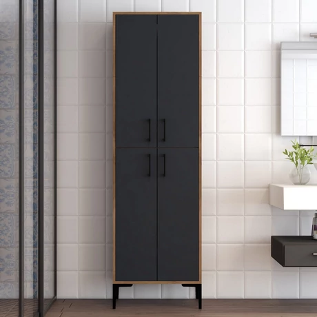 Tároló szekrény Berlin A - Walnut, Anthracite
