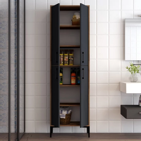 Tároló szekrény Berlin A - Walnut, Anthracite