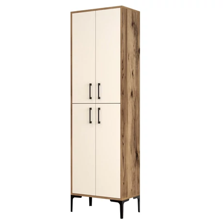 Tároló szekrény Berlin A - Walnut, Cream