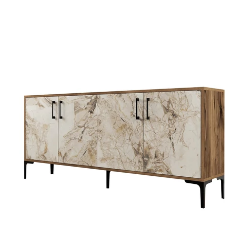 Konzolasztal Kiev - Diós, Fehér Marble