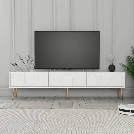 TV szekrény Lyon 43 - Fehér, Arany