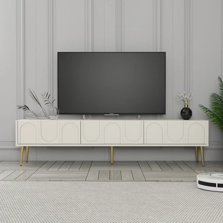 TV szekrény Lyon 43 - Krém, Arany