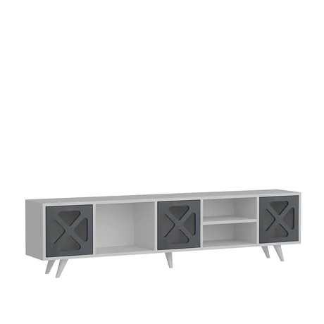 TV szekrény Sinef - White , Anthracite