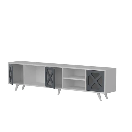 TV szekrény Sinef - White , Anthracite