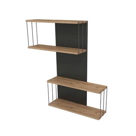 Fali polc Destan - Antracit, Pine