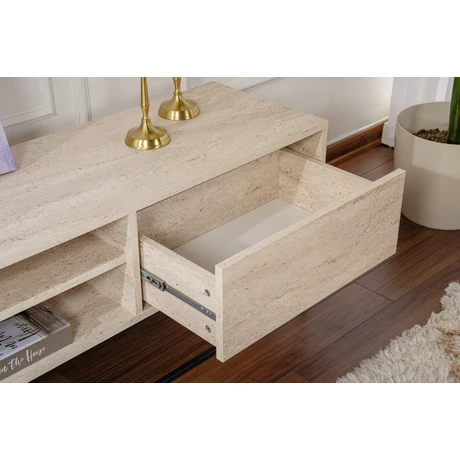 TV szekrény Escape 180 -Fekete, Travertine
