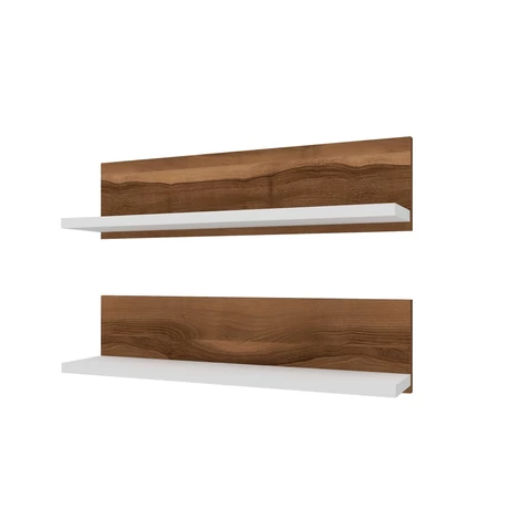 Fali polc Shelf - Diós, Fehér
