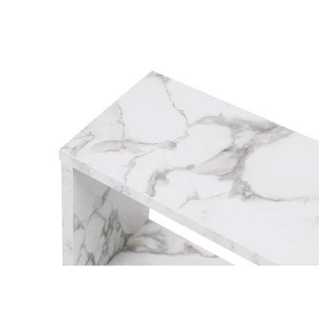 Kis asztal Life - Fehér, Marble