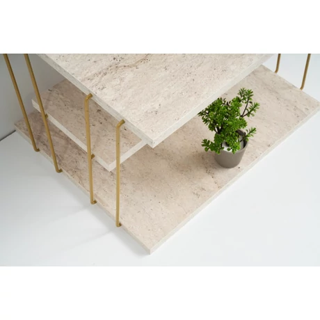 Kis asztal Lifon - Arany, Travertine