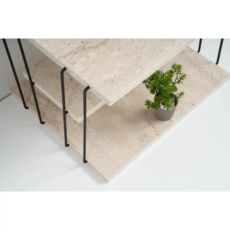 Kis asztal Lifon - Fekete, Travertine