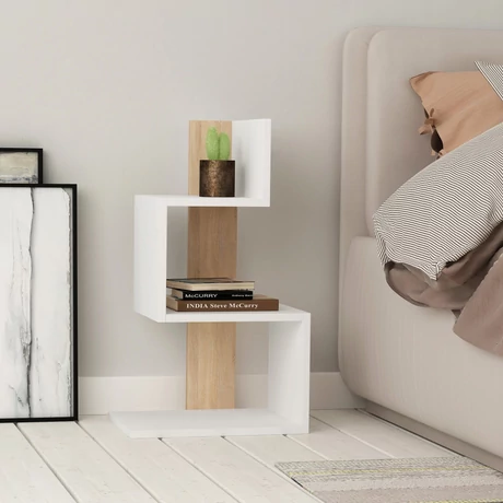 Kis asztal Rosie - White, Oak