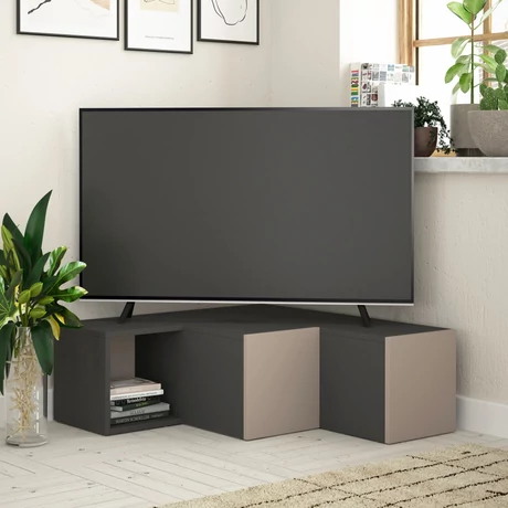 TV szekrény Compact - Anthracite, Light Mocha