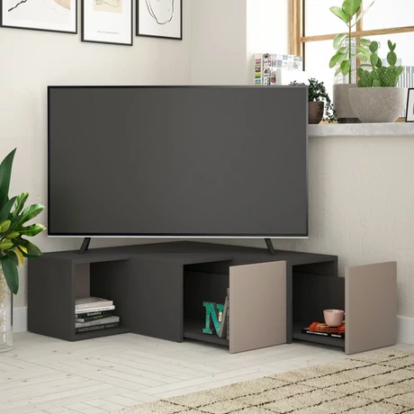 TV szekrény Compact - Anthracite, Light Mocha