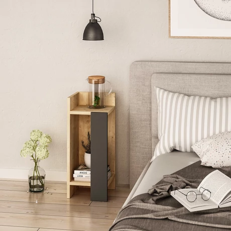 Éjjeliszekrény Elos left - Oak, Anthracite