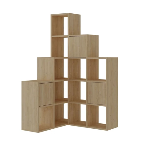könyvespolc Paleo - Sapphire, Oak