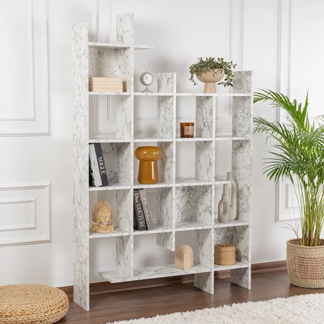 Könyvespolc Manco - Carrara Marble