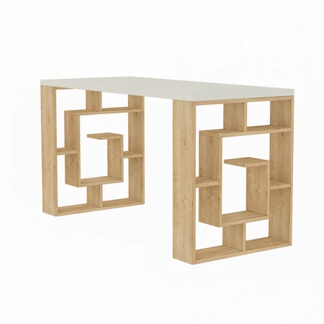 Íróasztal Maze - White, Oak