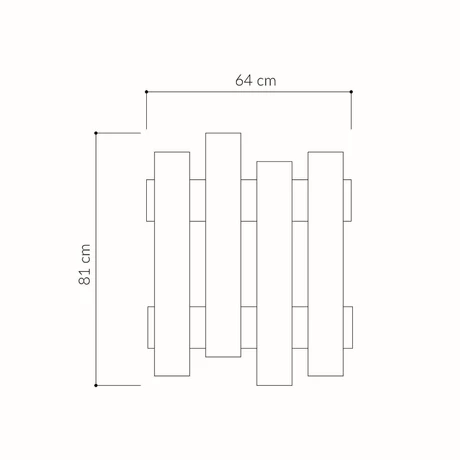 Fali fogas Wave - Oak