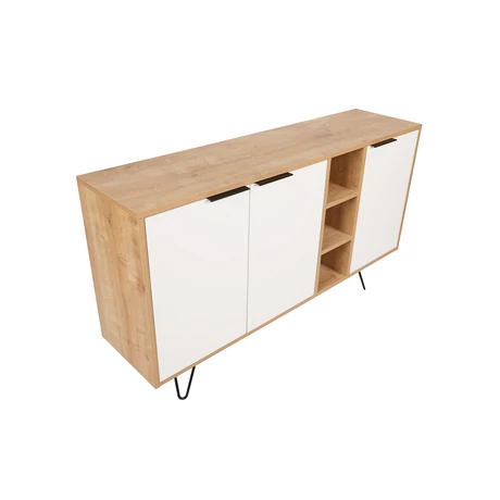 Konzolasztal Clara Console - Oak, Fehér