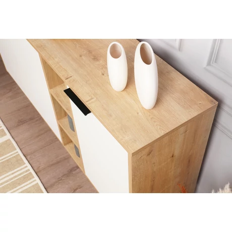 Konzolasztal Clara Console - Oak, Fehér