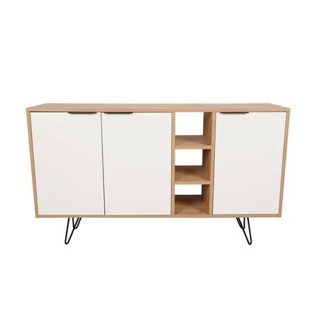 Konzolasztal Clara Console - Oak, Fehér