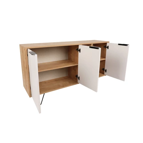 Konzolasztal Clara Console - Oak, Fehér