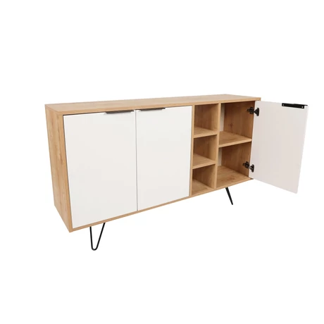 Konzolasztal Clara Console - Oak, Fehér