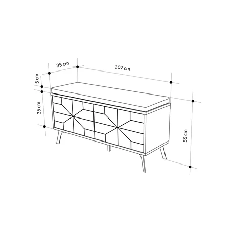 Cipőtároló Dune Bench - Hitit