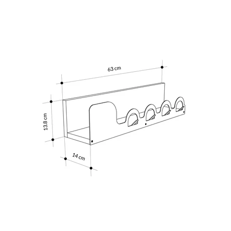 Fali fogas Liora Hanger - Sapphire, Oak