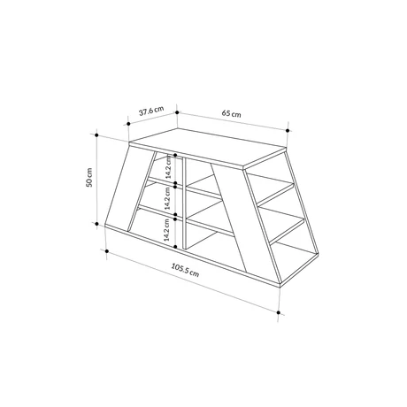 Cipőtároló Pyramid Shoe Bench - Oak, White