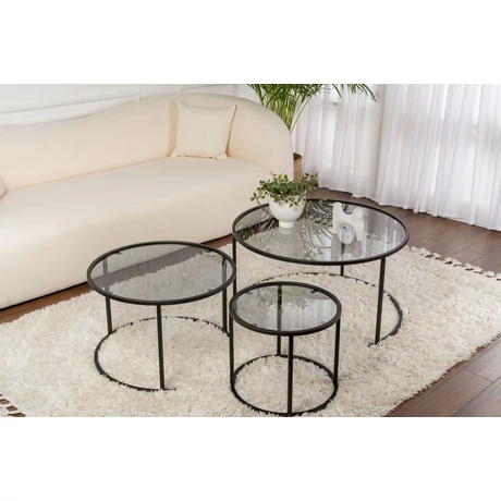 Dohányzóasztal Aurum - 80, 60, 42 - Fekete, Grey
