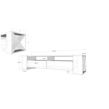 TV szekrény Sosruko - Walnut