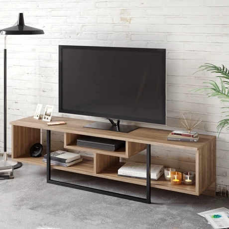 TV szekrény Asal (150) - Walnut, Black