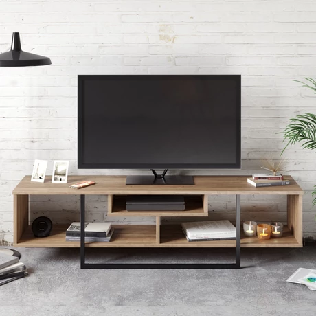 TV szekrény Asal (150) - Walnut, Black