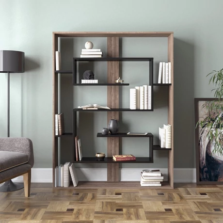 könyvespolc Esteban - Walnut, Black
