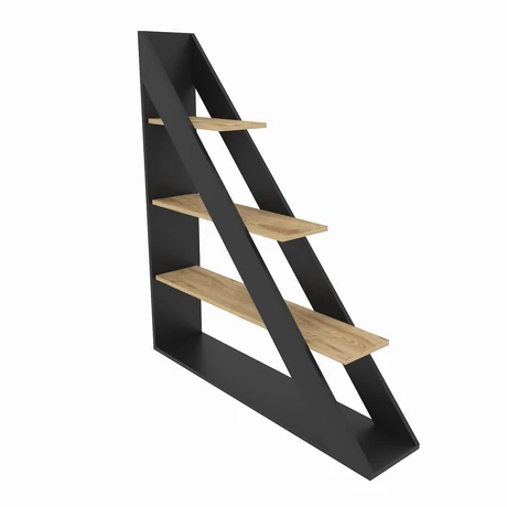 könyvespolc Pisagor - Black, Oak
