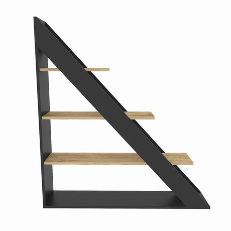 könyvespolc Pisagor - Black, Oak