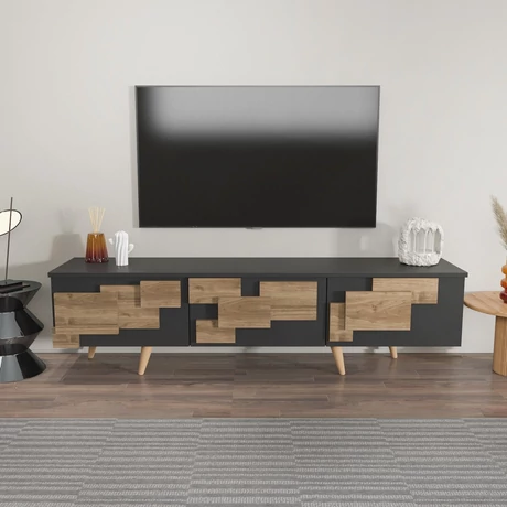 TV szekrény 3 D - Anthracite, Walnut