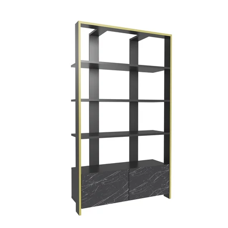könyvespolc Elena - Black, Marble