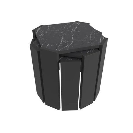 Dohányzóasztal Lori - Black, Marble